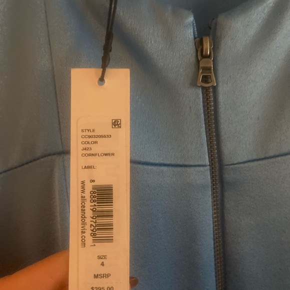 Alice + Olivia Diana V-Neck High Slit Dress - Picture 2 of 6